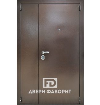 Двустворчатая дверь в коттедж с цинкогрунтом