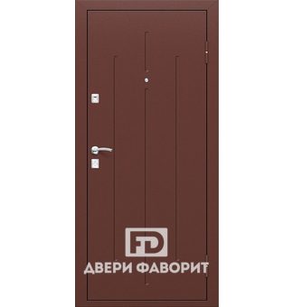 металлическая дверь с терморазрывом отделана коричневым порошковым напылением