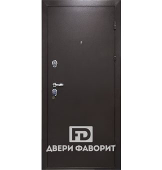 дверь металлическая с порошковым напылением темно серого цвета