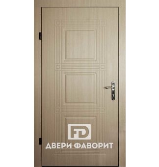 стальная дверь с мдф бежевого оттенка