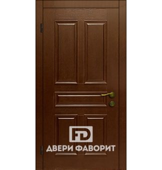 Уличная дверь с филёнчатым МДФ и ламинатом